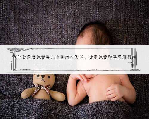 2024甘肃省试管婴儿是否纳入医保，甘肃试管助孕费用明细